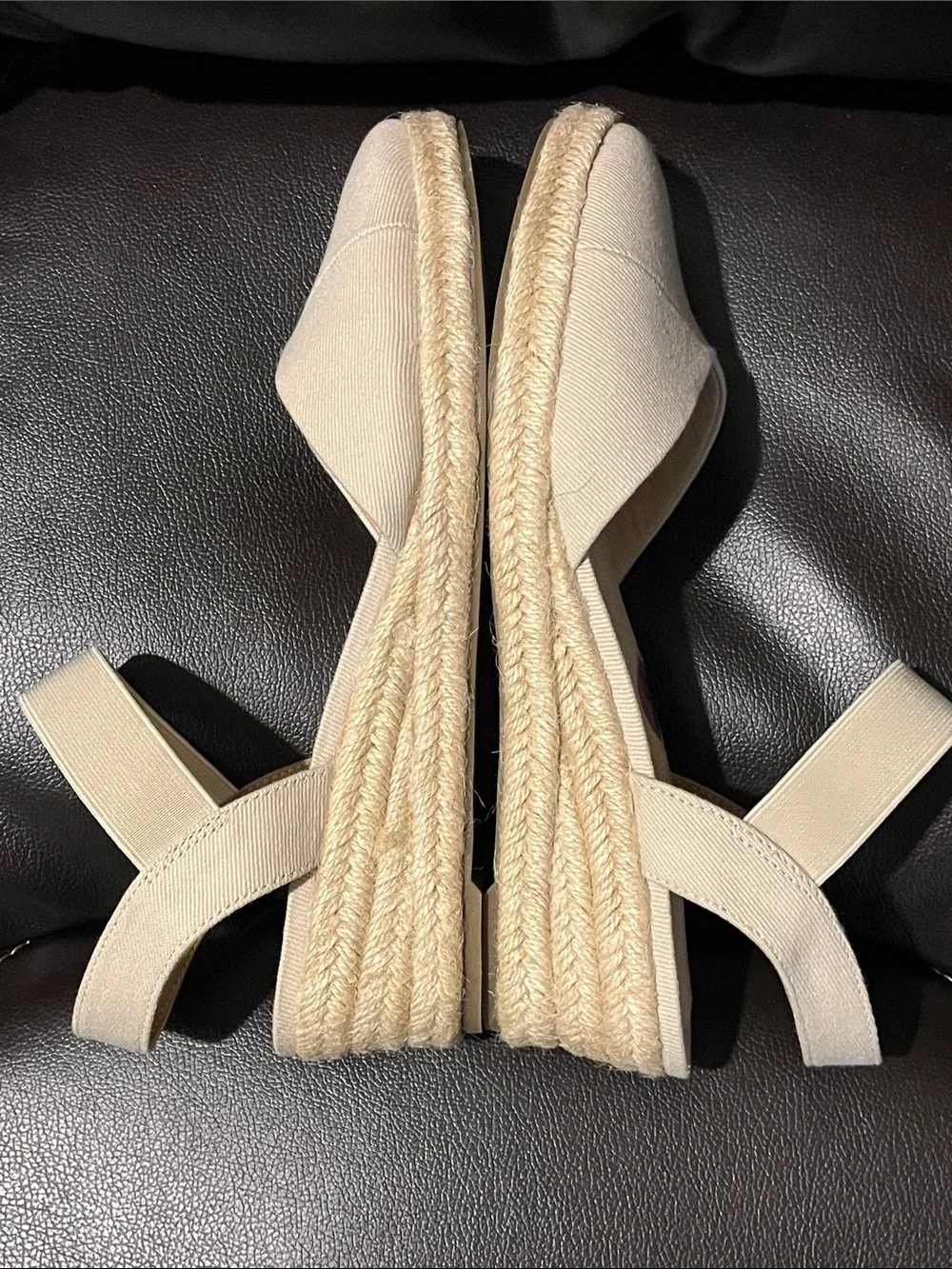 NEW LifeStride Kimmie Women's Espadrille Wedges- Beige- size 8.5